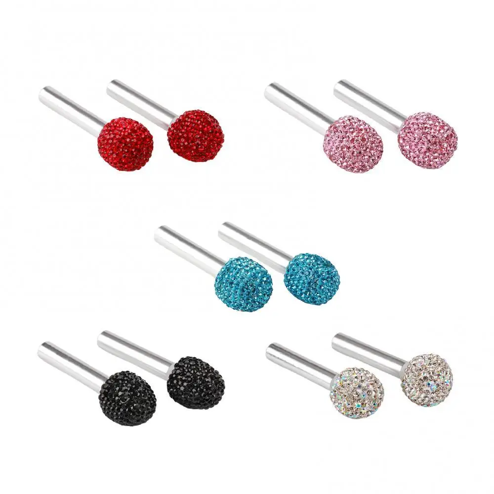 

2Pcs Universal Shiny Rhinestones Car Door Lock Knob Pull Pins Vehicle Interior