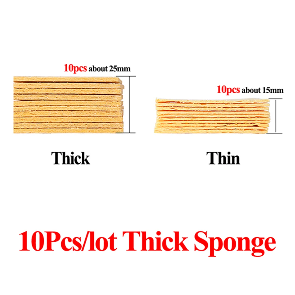 

5/10 PCS Soldering Iron Sponge High Temperature Resistance Yellow Solder Tip Cleaning Sponge Replacement Soldering Accessories