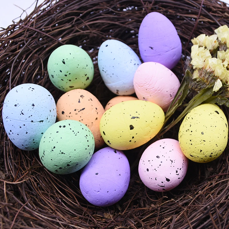 

10-30pcs Easter Egg Accessories mix color Foam Egg Easter Party Supplies Easter Handmade DIY Gift For Kids home decor