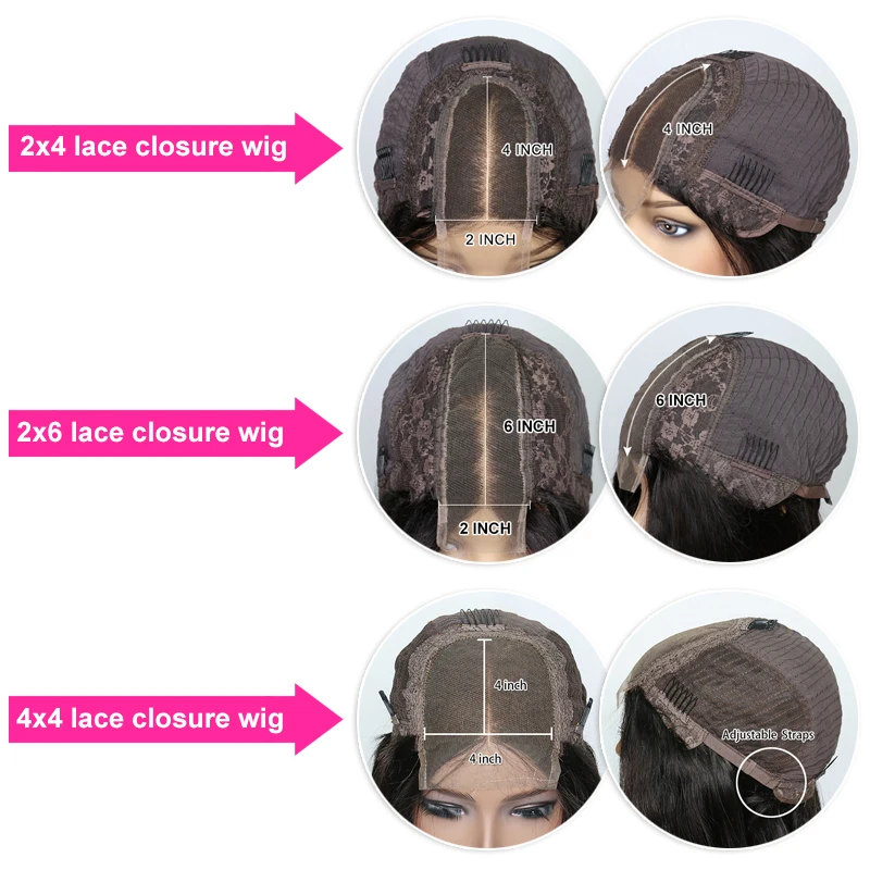 2x6 глубокий часть короткий боб парики из натуральных волос на кружевной 4x4
