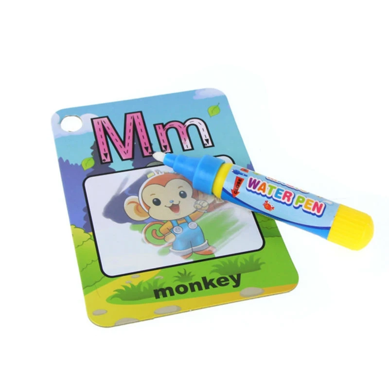 Водная карточка для рисования 26 алфавитов книжка раскраска и 2 волшебных ручки