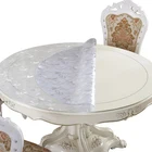 Скатерть из мягкого стекла, прозрачная, водонепроницаемая, маслостойкая, из ПВХ, для круглого стола, 1,5 мм