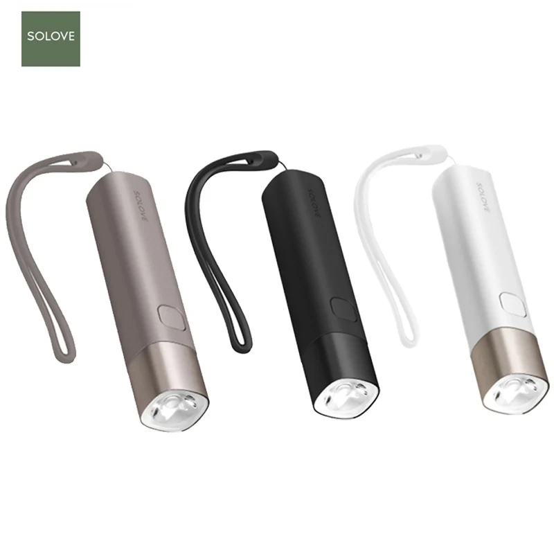 Solove Мощность банк X3 USB Перезаряжаемые Яркость фонарик для ежедневного