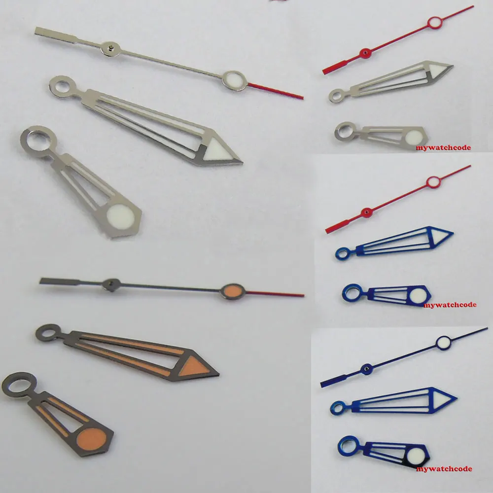 

White Luminous Red Orange Blue Watch Hands fit NH35A NH36A Movement