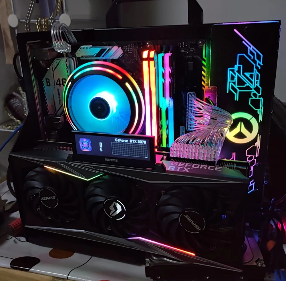 Мини MATX ПК тестовый Стенд Ручка переносной компьютер с водяным охлаждением