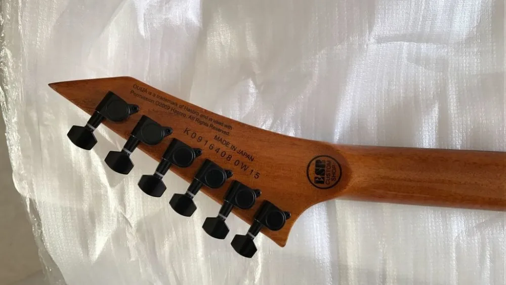 Блонд на заказ KH-2 ouija электрогитара желтоватый Кирк хэмметт подписи ouija гитара Луна и звезда инкрустация гитара