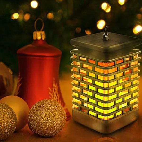 

Solar Lantern Lights LED Dancing Flickering Hanging Flame Lights Lanterns for Garden Patio and Yard Outdoor Garden Decor