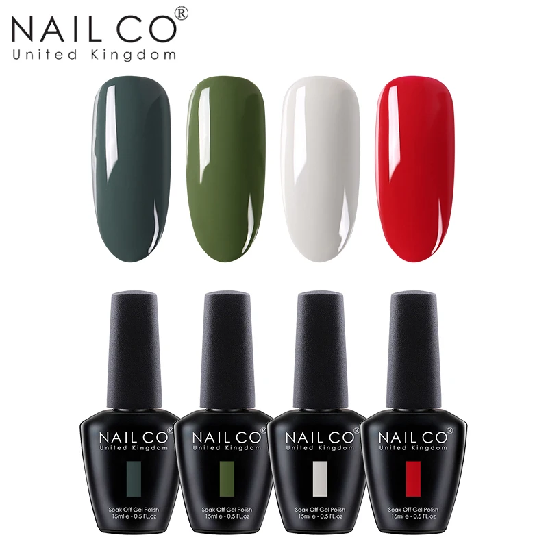 NAILCO 4 шт. 15 мл Гель лак для ногтей сделай сам дизайна светодиодный блестящий