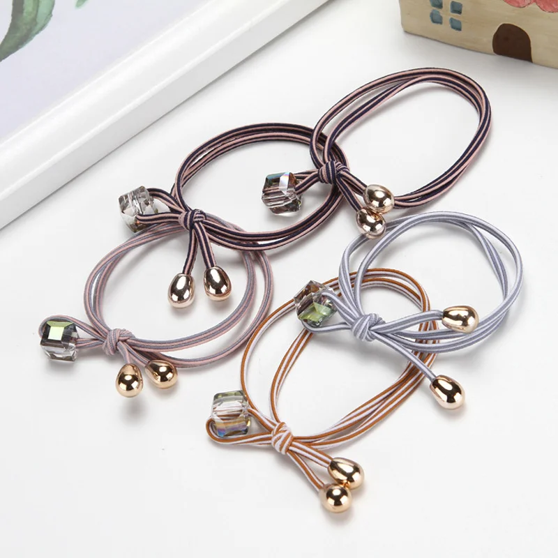 10 шт. горячая Распродажа Женская эластичная резинка для волос девушка любовь Топ