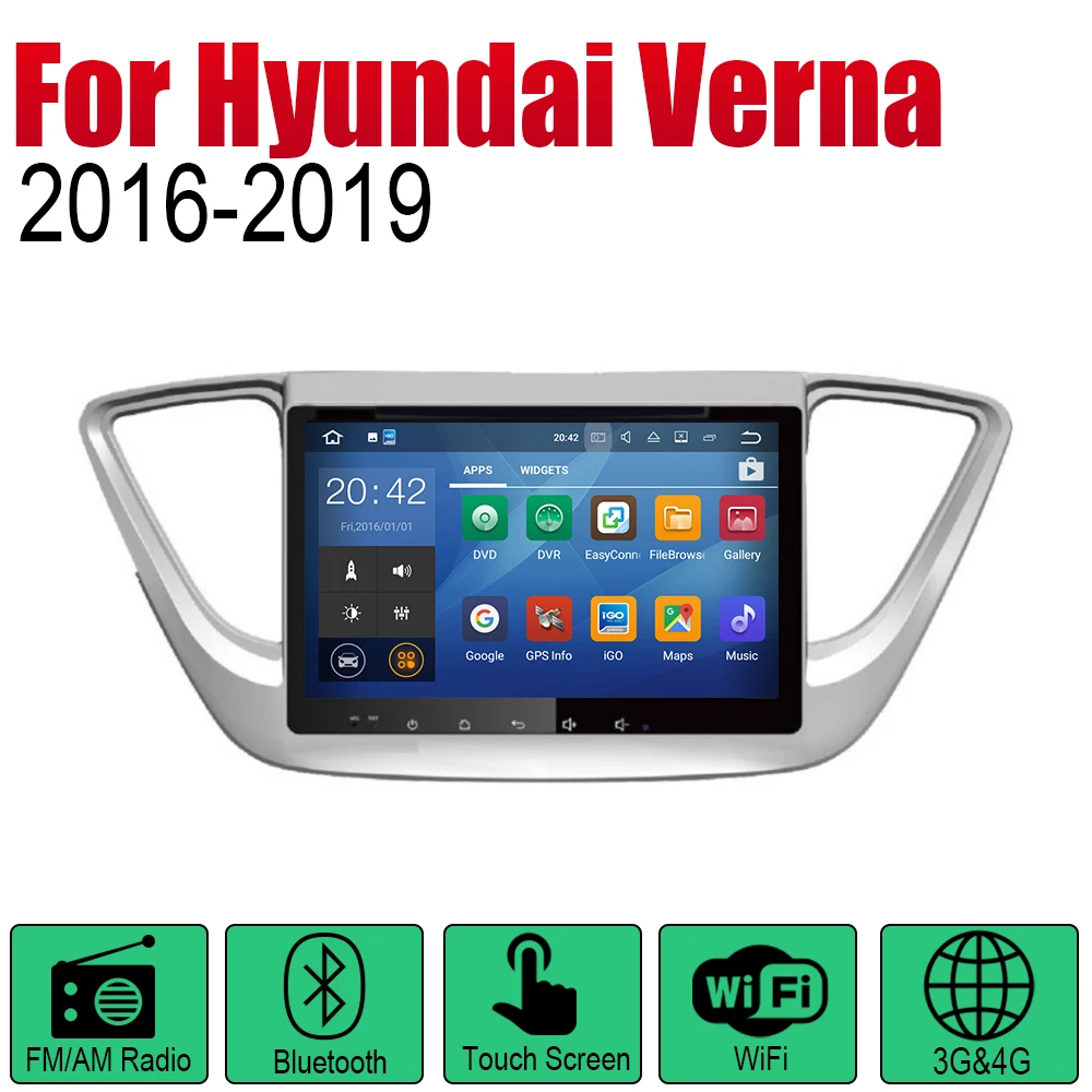 Автомагнитола ZaiXi 2 Din для Hyundai Verna 2016 ~ 2019 GPS навигация BT Wi Fi карта мультимедийная