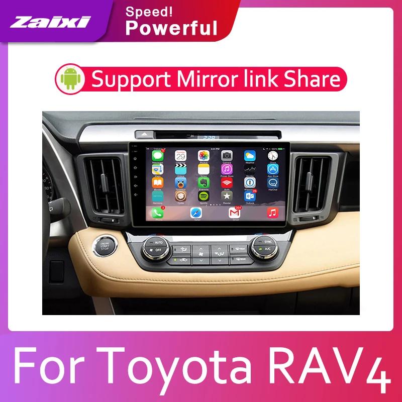ZaiXi 2din автомобильный мультимедийный Android Автомагнитола для Toyota RAV4 XA40 2012 ~ 2018 Bluetooth