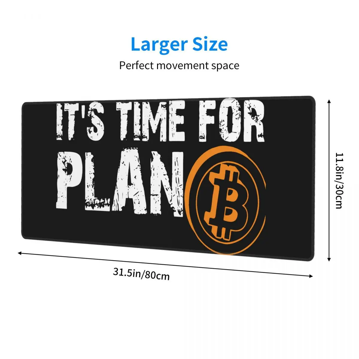 Пришло время план Б Биткоин криптовалюты длинный винтажный коврик для мыши
