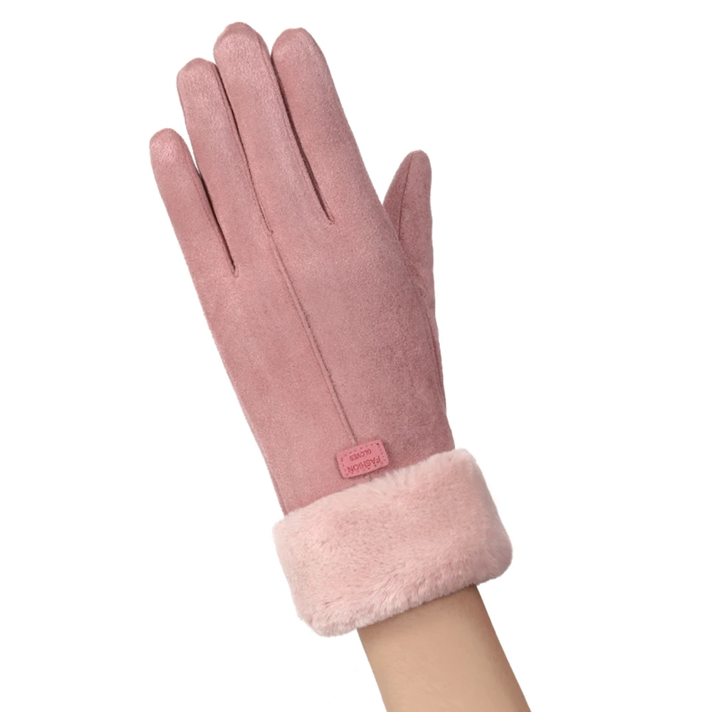 Женские зимние теплые перчатки с сенсорным экраном женские подкладкой из пуха |