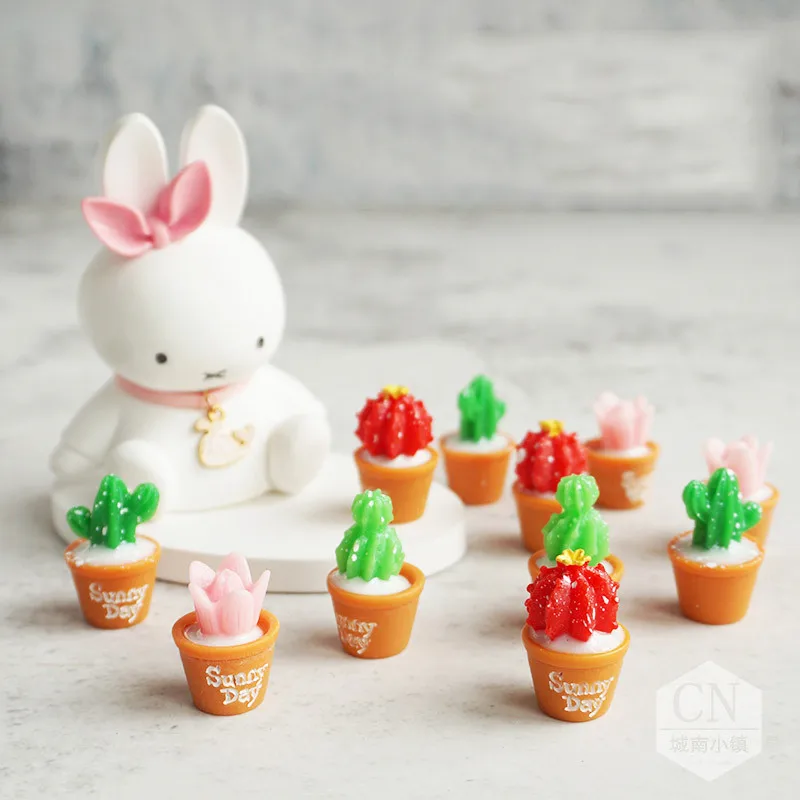 1 шт. милый мини сочный кактус растительный Декор изделия из смолы Сказочный Сад