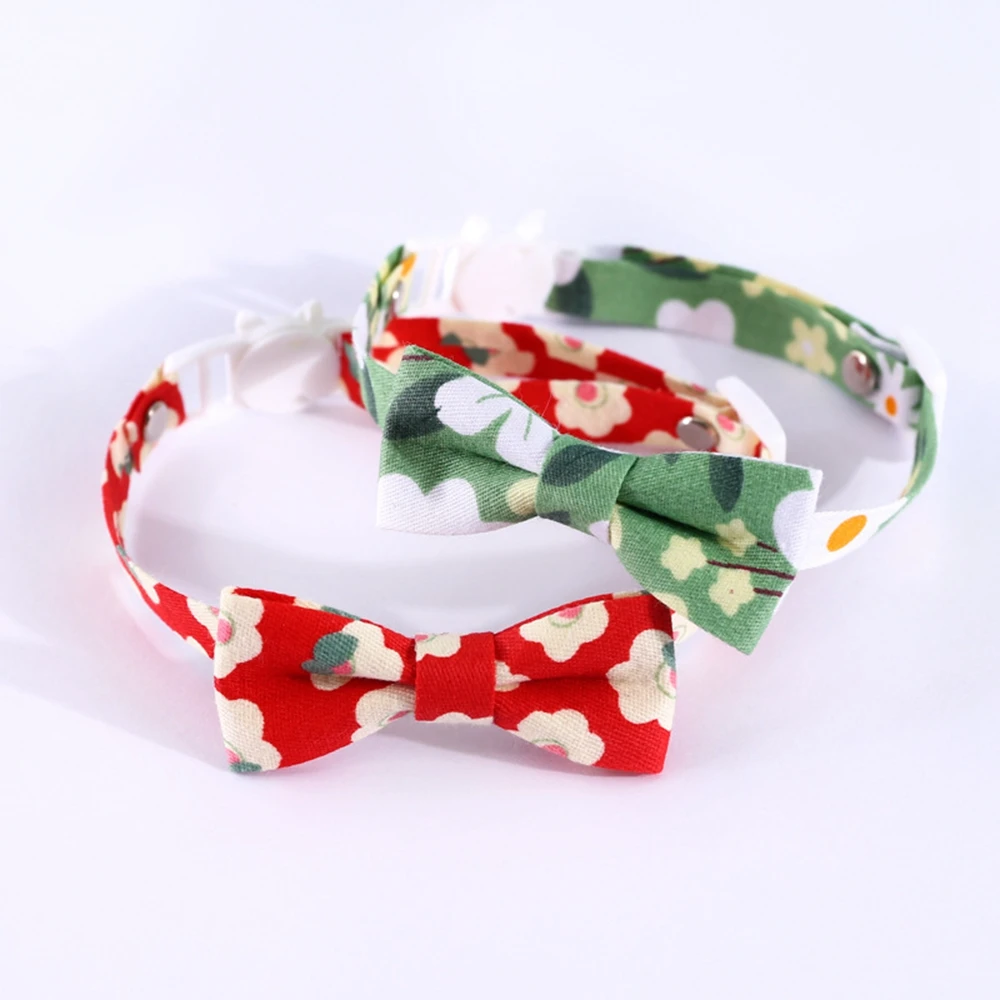 Ошейник с бантом для кошек Регулируемый аксессуар цветочным рисунком домашних