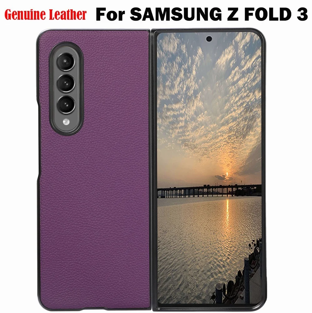 

Чехол для Samsung Z Fold 3, чехол из натуральной кожи для Samsung Galaxy Z Fold 3 2021, Fold2 2020