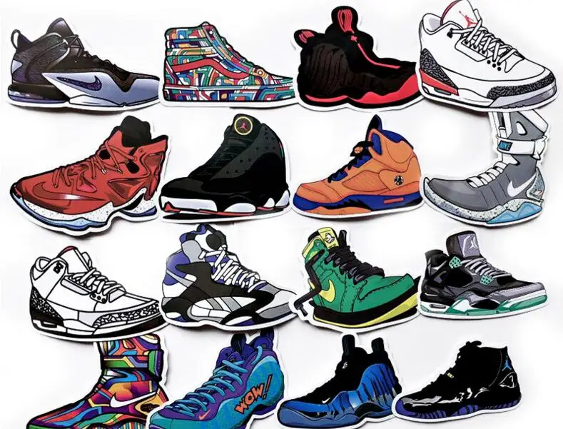 100 шт. наклейки для обуви в спортзале багажа холодильника ноутбука гитары