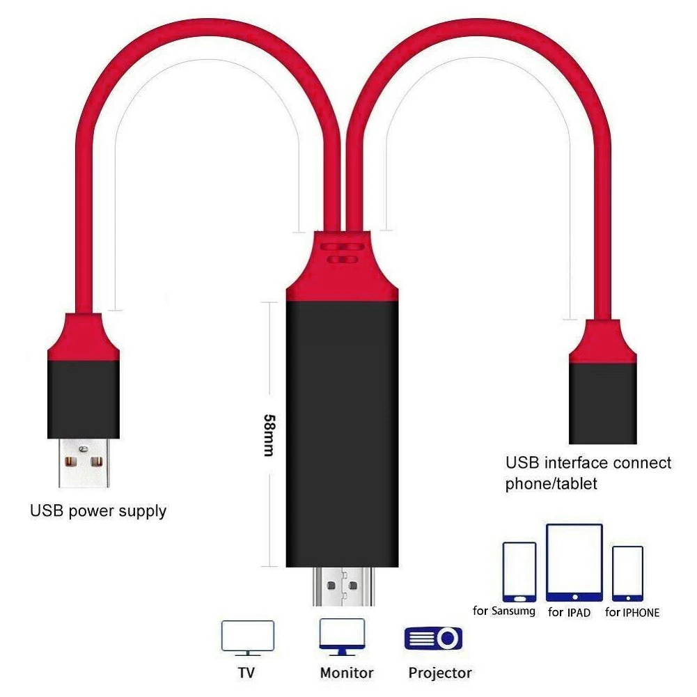 HD провода планшеты телефон к ТВ Plug And Play линии Смарт аксессуары AV адаптер HDMI