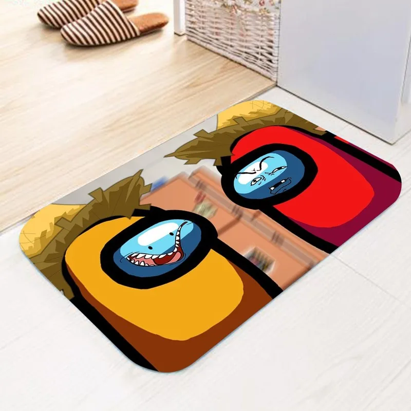 

Among Us Kitchen Mat Anti-slip Modern Area Rugs Living Room Balcony Bathroom Printed Carpet Doormat Hallway Geometric Bath Mat