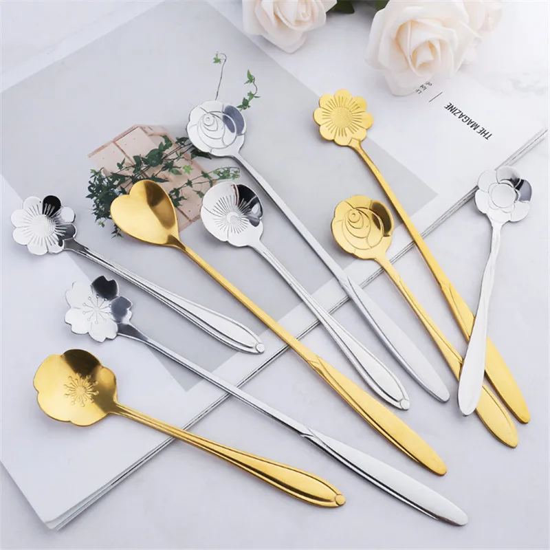 2020 кофейная ложка из нержавеющей стали с длинной ручкой чайный десерт кофейные