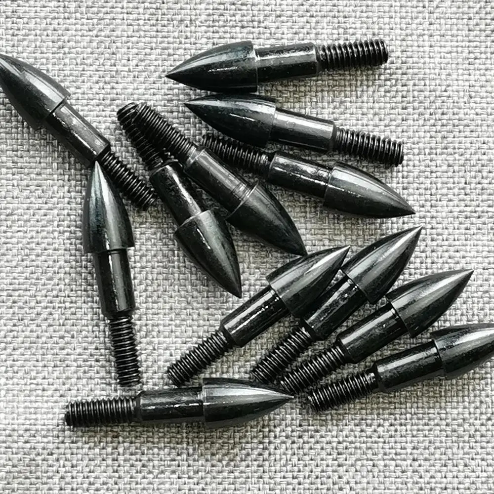 12 шт 60/75 зернистая стрела из черной стали для стрельбы лука широкоугольная