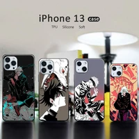 jujutsu kaisen phone case for iphone 13 12 11 pro mini xs max 6 6s 7 8 plus x xr soft tpu coque shell funda cool anime cartoon