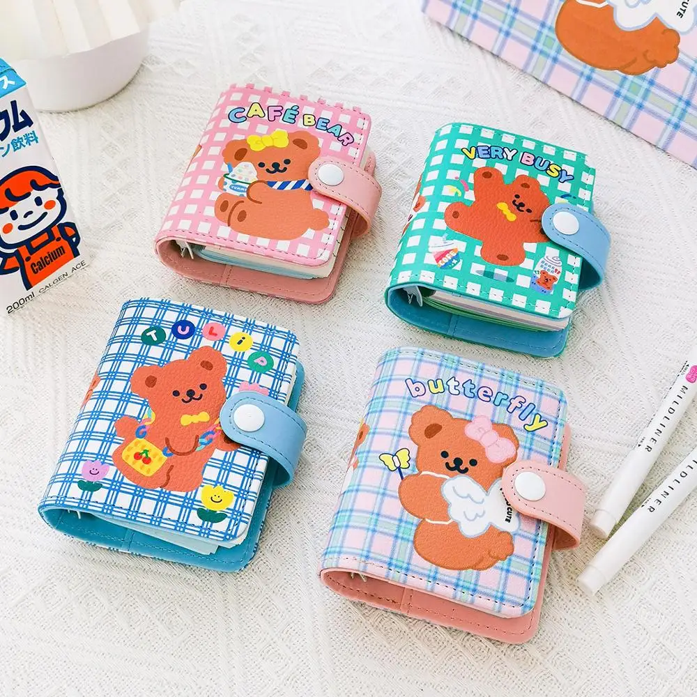 

A7 Small Notebook Binder Diary Journal 3 Rings Notepad Cute Bear Mini Note Book Korean Weekly Agenda Planner Spiral Daily Plan