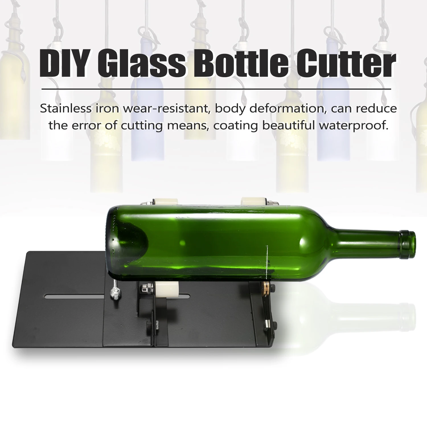 DIY Glass Bottle Cutter Adjustable Sizes Metal Glassbottle Cut Machine for Crafting Wine Bottles Home Decorations Cutting Tool |