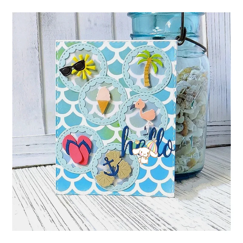 Deguang metal cutting die set scrapbook DIY embossing paper process album card punching art creative dotted love frame 2020 | Дом и сад