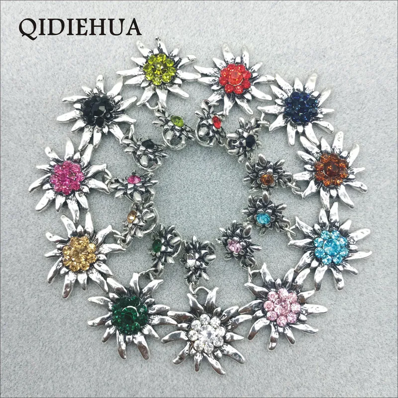 3 шт. Тибетский посеребренный цветок Шарм Разъем для изготовления ювелирных