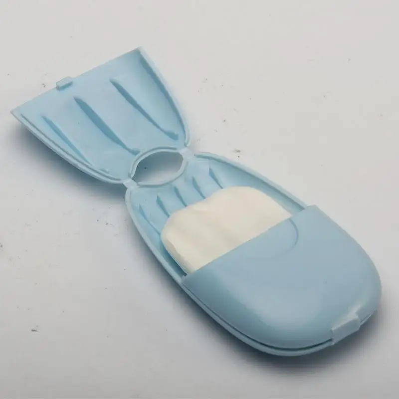 50 шт./кор. одноразовые Портативный мыло в коробке бумаги для мытья рук на открытом