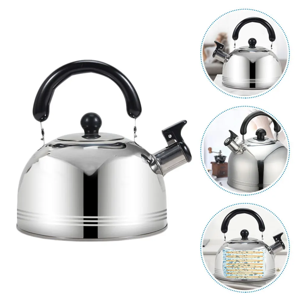 

1pc Household Stainless Teakettle Whistle Tea Kettle Boiling Teapot (Silver)
