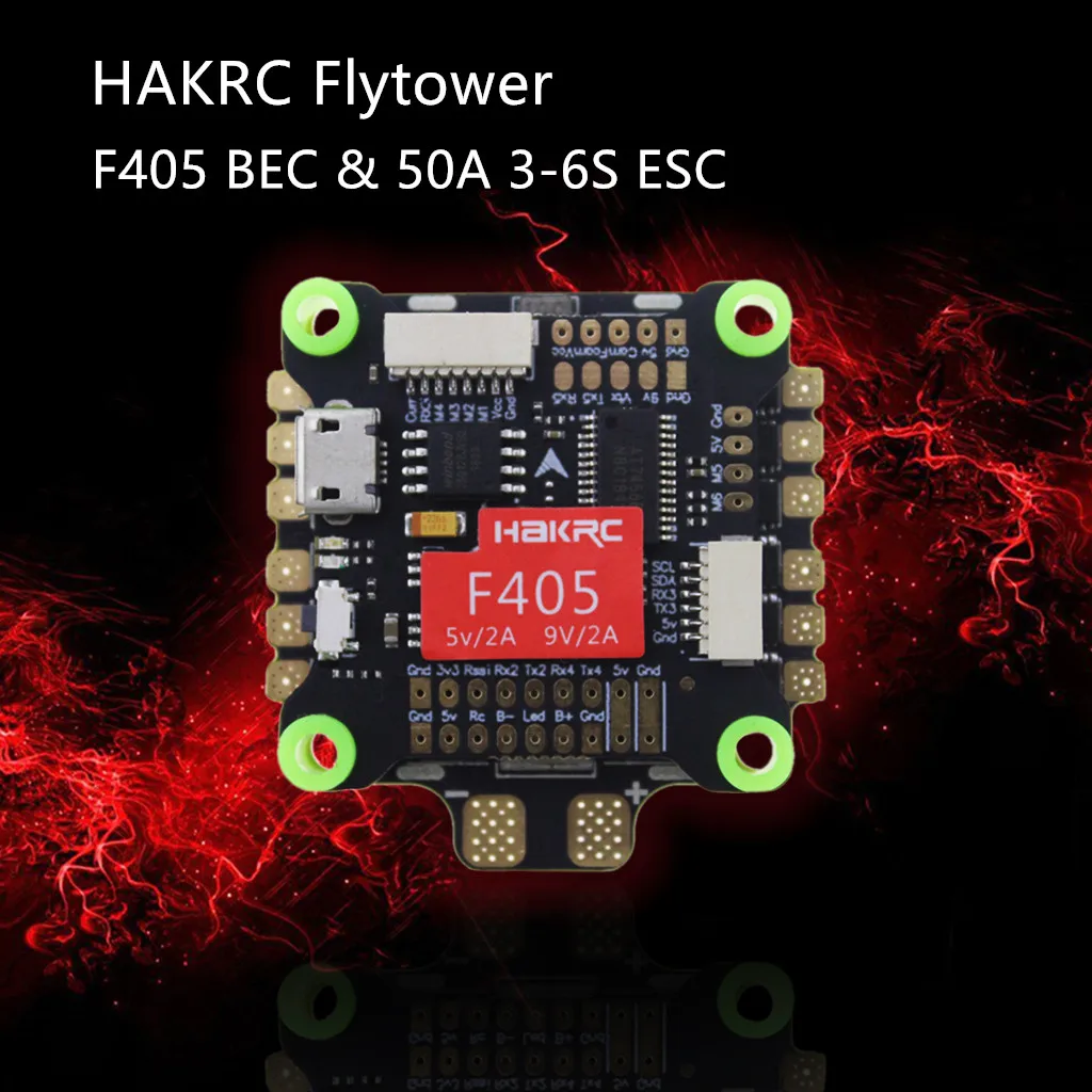 Контроллер полета HAKRC Flytower F405 BEC OSD 3 9S & 50A 6S ESC для радиоуправляемого