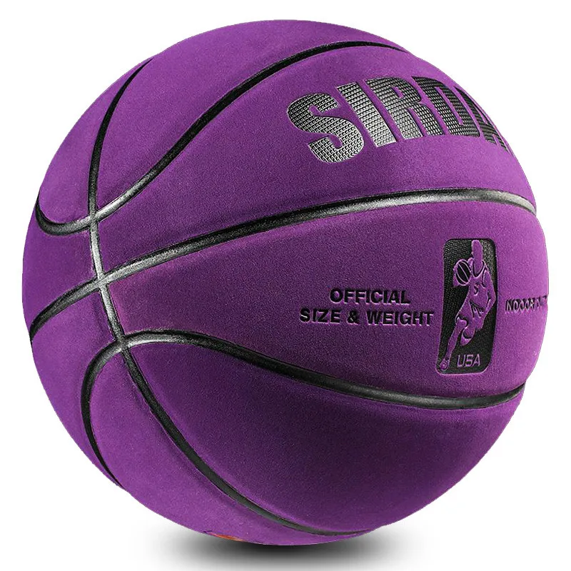 Баскетбольный мяч для дома и улицы #7 профессиональный баскетбольный нескользящий 7 водонепроницаемый износостойкий мягкий мяч из микрофиб...