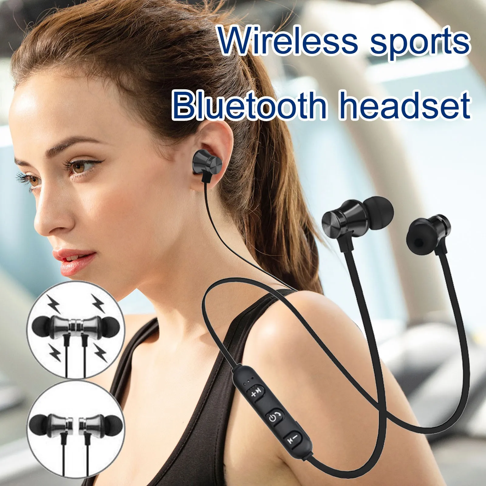 Фото Беспроводные Bluetooth-наушники с микрофоном наушники-вкладыши для смартфона