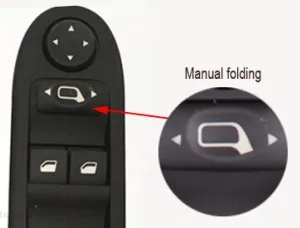 Manual folding O* riginal главный переключатель стеклоподъемника для peugeot 3008 5008 хэтчбек вагон левая передняя дверь переключатель подъемника 96650621ZD 6490X6 - Цвет: Manual folding
