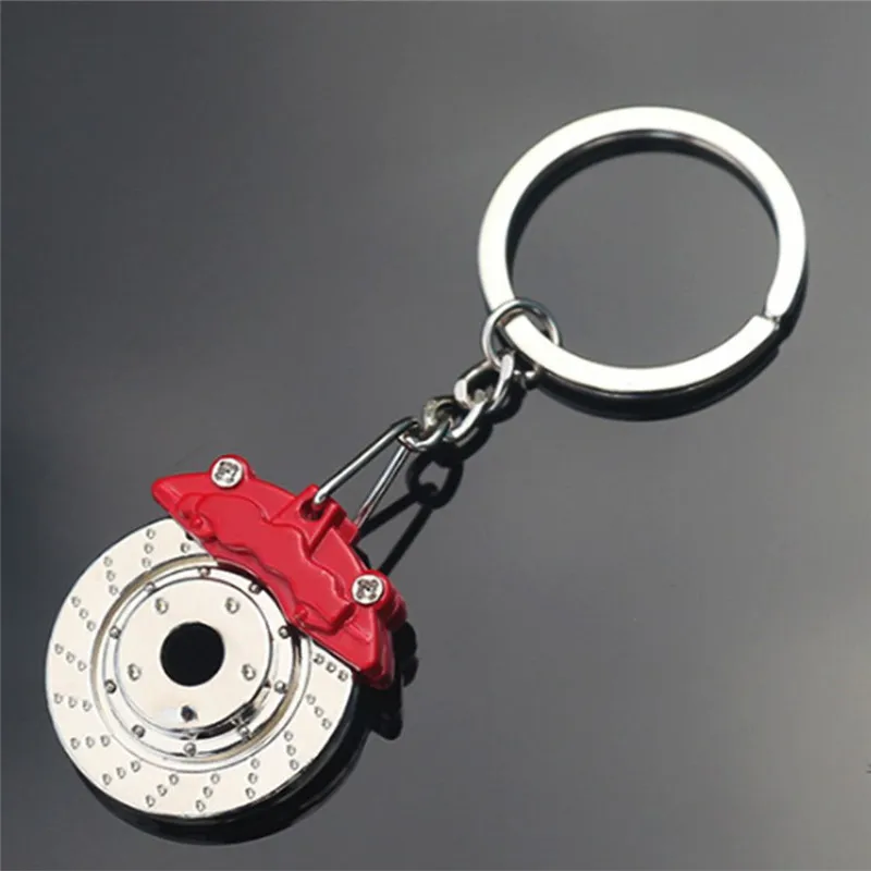 

Cute Metal Auto Parts Disc Brake Keychain Hub Calipers Key Ring For Car Pendant Key Chain For Men Gift Trinkets S142