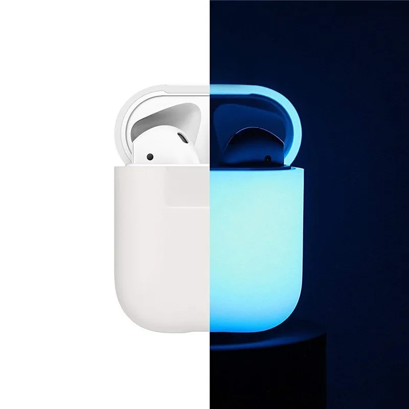 For Apple Airpods 1 2 Case Cover Keychain Hoesje Protection for Air Pods Eirpods Earpods Box Glow in the Dark Headset Pouch | Электроника