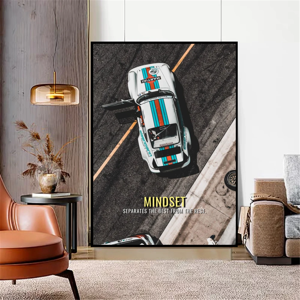 Porsche Mindset Лучшие спортивные гоночные автомобили Куадрос HD Печать Декоративные