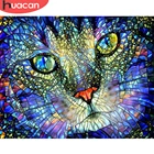 HUACAN картина по номеру наборы животных DIY живопись по номерам Красочный Рисунок кота на холсте Ручная роспись украшение дома искусство подарок