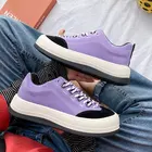 Женские Дизайнерские кроссовки Лолиты, фиолетовые брендовые дышащие кроссовки с мультяшным рисунком, на толстом каблуке, повседневная обувь на платформе