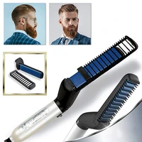 men hairbrush hair beard styling comb electric hair iron brush straighten curl m style device quick easy to use free shipping