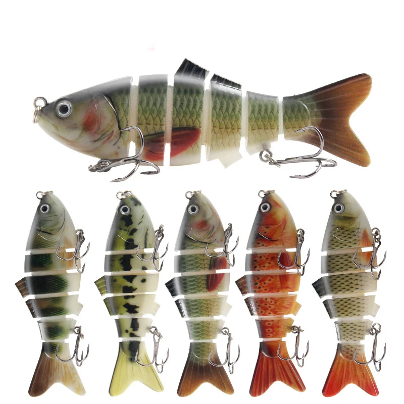 

New Luya Bait Plastic Multi-section Hard Lure Five-color Six-section Fish 10cm/20g Sea Fishing Simulation Fake Baits Accessories