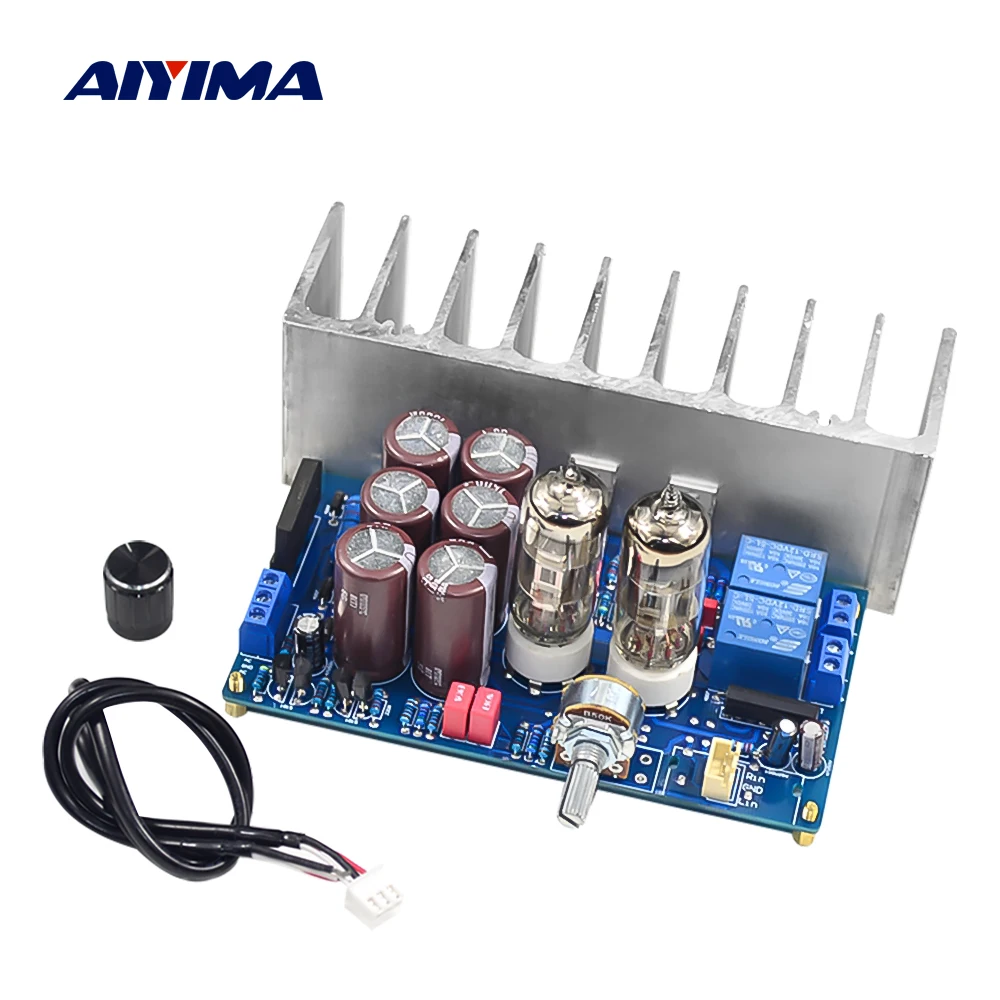 AIYIMA HiFi LM1875 усилитель аудиоплаты 30Wx2 предусилитель 6J3 трубчатый для мобильного