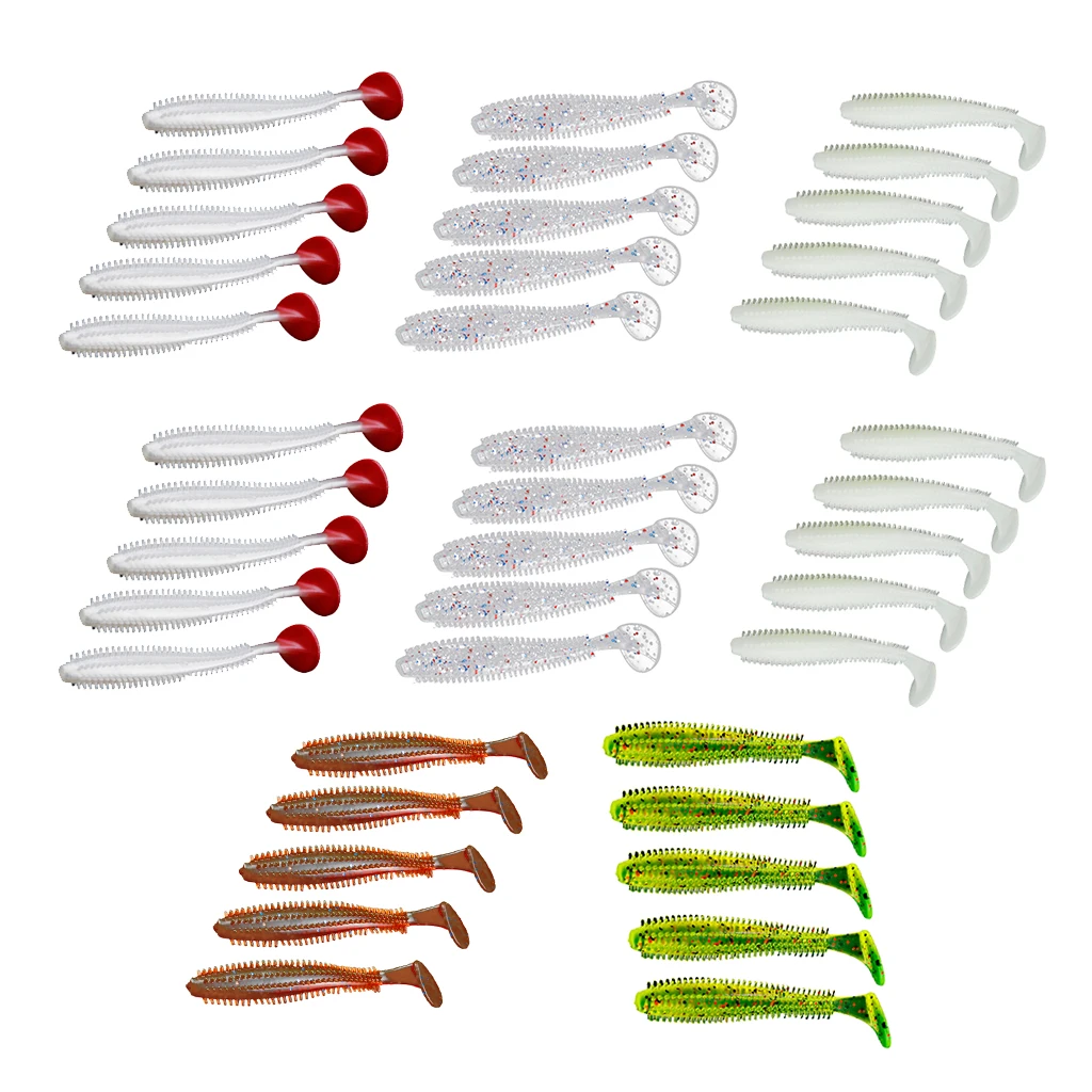 5 шт ПВХ мягкие рыболовные приманки искусственные Червячные Джиги воблеры