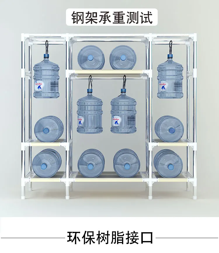 

No Zipper Simple Closet Cloth Closet Folding Door Steel Pipe Bold Reinforcement Fabric Assembly Cabinet Storage Wardrobe