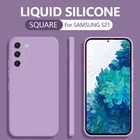 Роскошный квадратный жидкий силиконовый чехол для Samsung Galaxy A51 A71 A31 A12 A32 M21 M51 A21S S20 FE S21 Plus Ultra A50 A20S, мягкий чехол