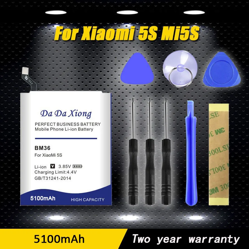 

2022 DaDaXiong 5100mAh BM36 аккумулятор для телефона Xiaomi 5S Mi5S