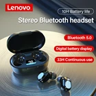 TWS-наушники Lenovo XT91, беспроводные Bluetooth-наушники, гарнитура для звонков, стерео, бас, с микрофоном, шумоподавление