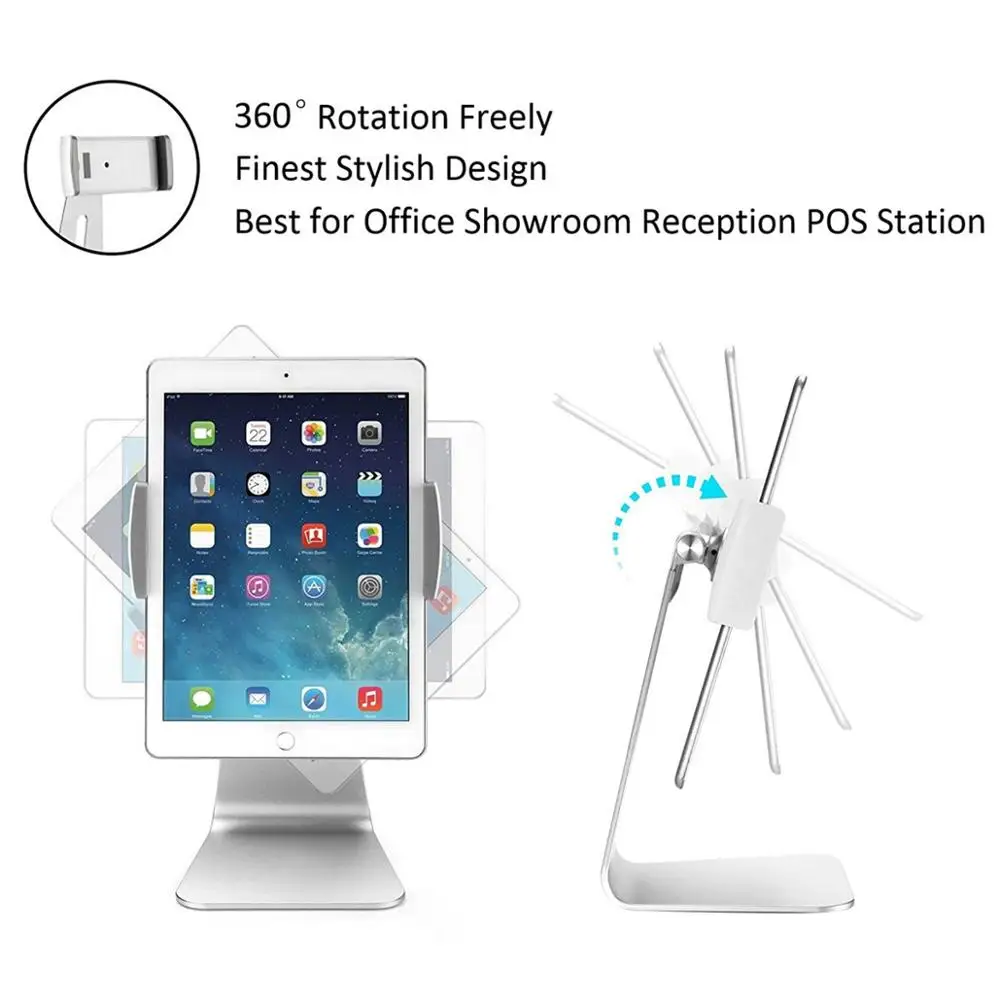 Элегантная Алюминиевая Подставка для планшета 7-13 дюймов с поворотом на 360